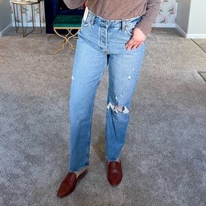 Abercrombie & Fitch Distressed Curve Love The Dad High Rise 10R